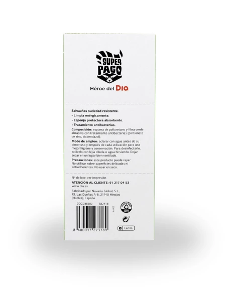 Estropajo Salvauñas Suciedad Resistente SUPER PACO 3 uds